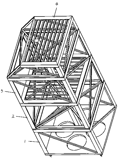 Square combined artificial fish reef