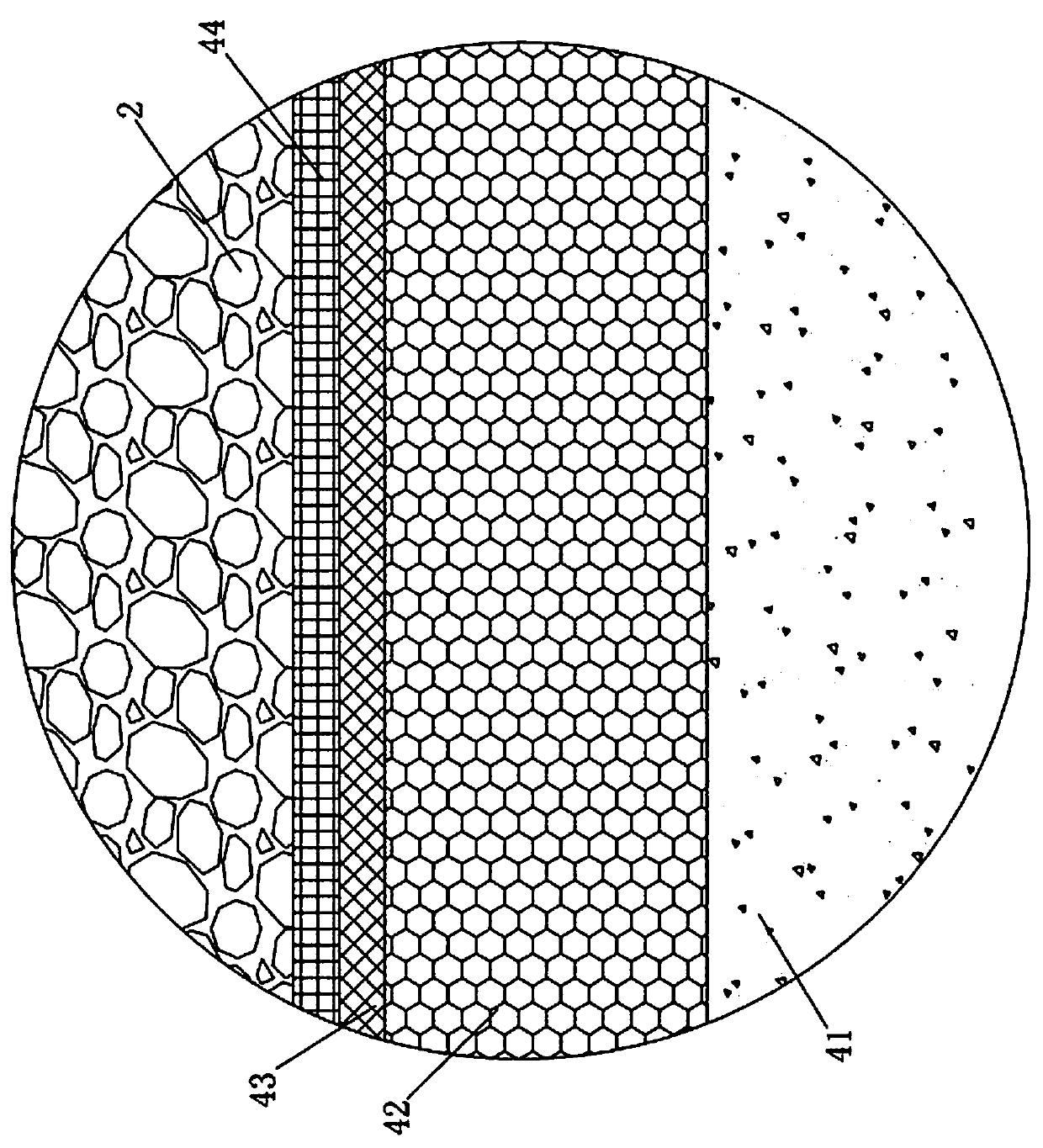 Novel environment-friendly durable impermeable and impermeable structure based on solid waste, and impermeable barrier material