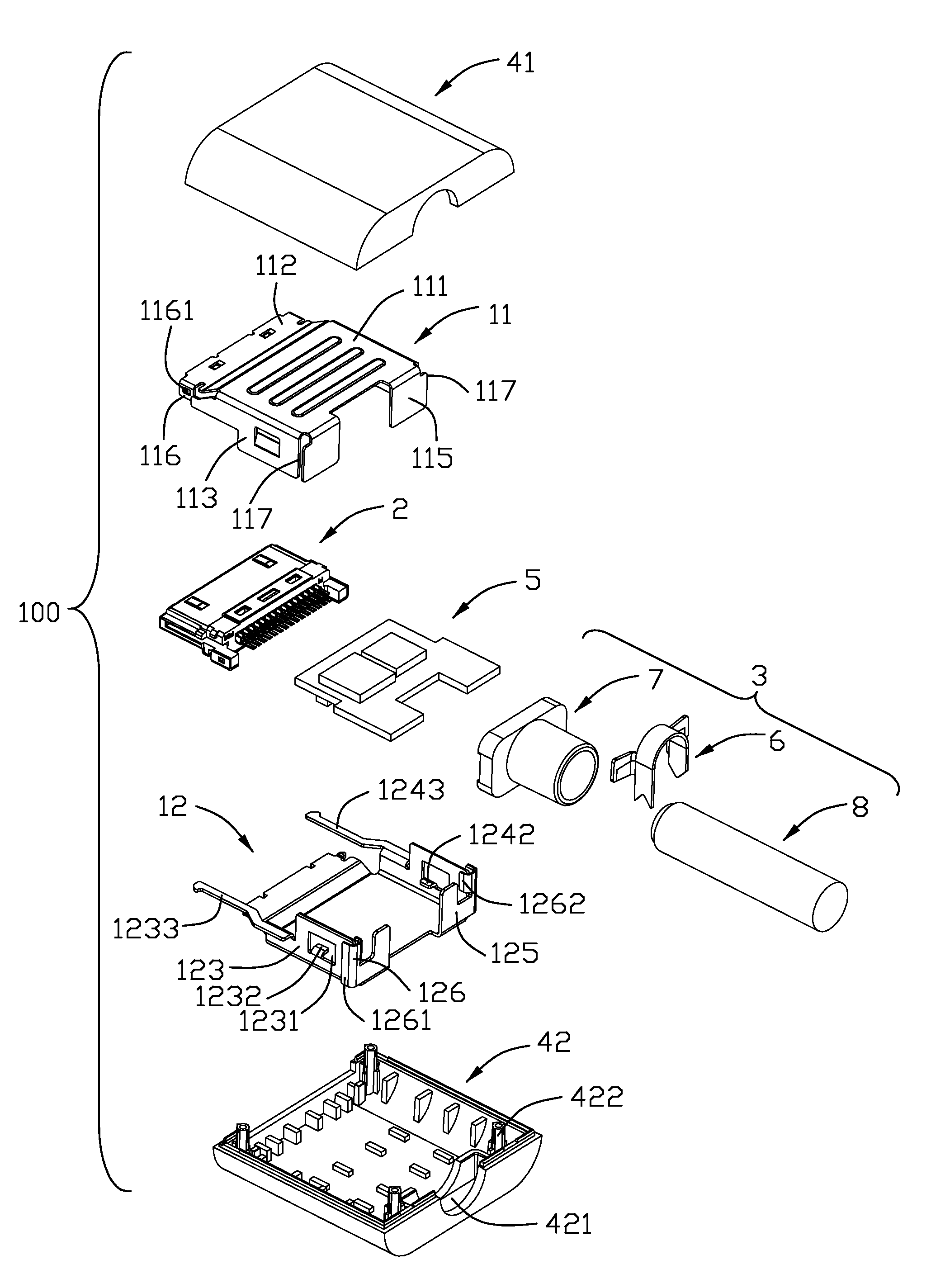 Cable connector assembly with improved shielding member