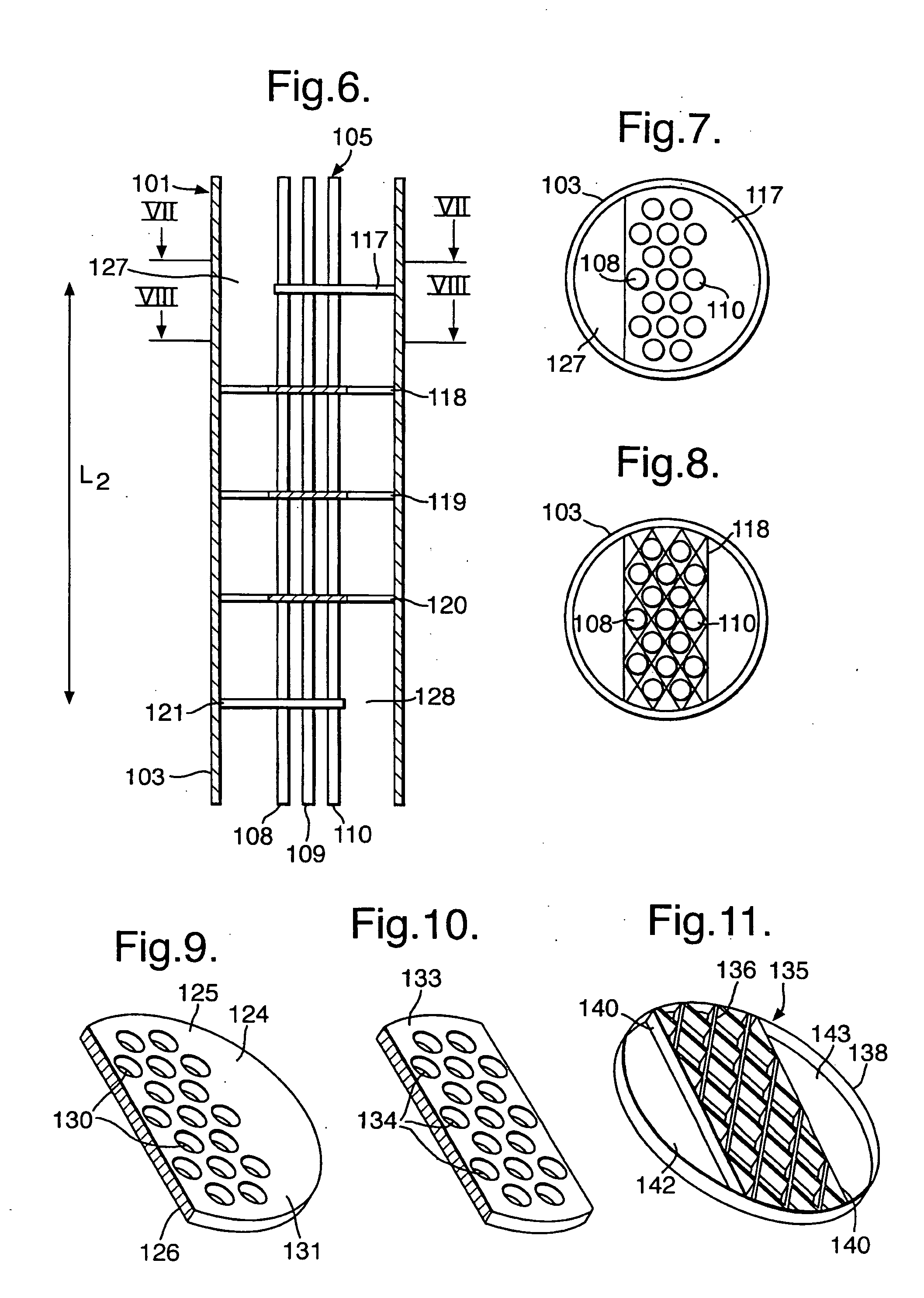 Support for a tube bundle