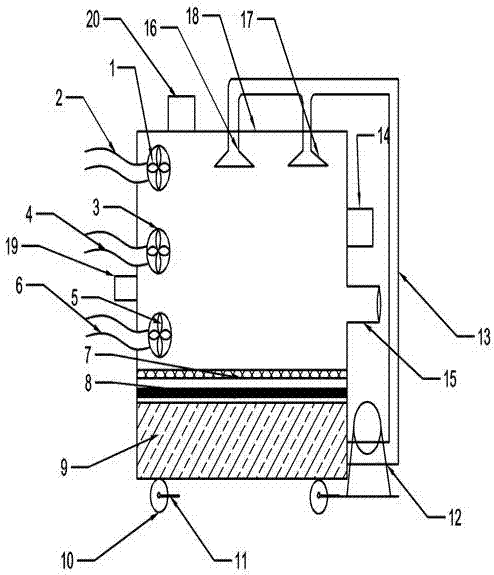 Movable workshop dust purifying device having dust alarming function