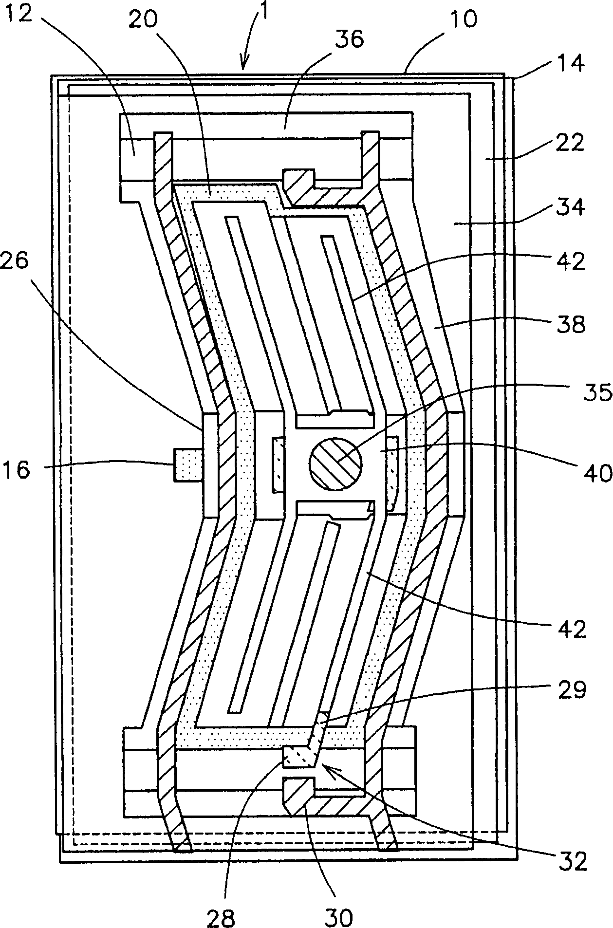 Array structure of transverse electric field effect type and its manufacturing method