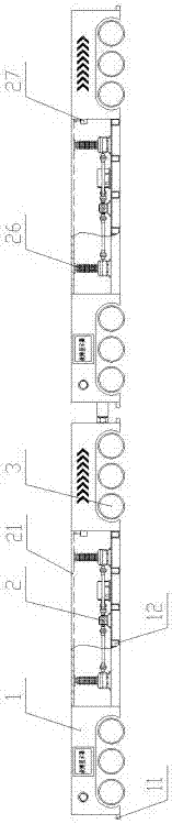 Large-tonnage wireless linkage type all-dimensional walking device based on CAN bus control