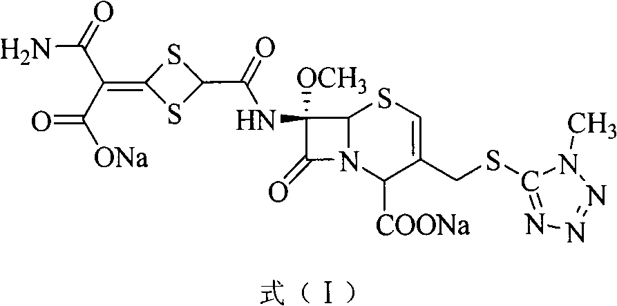 Method for removing impurity delta&lt;2&gt;-isomer from cefotetan disodium