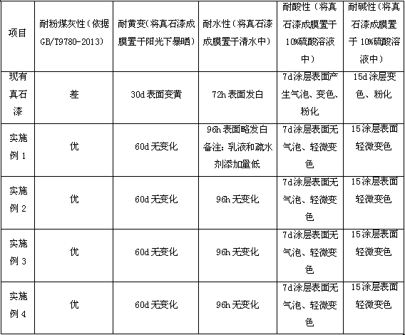 Stain and water resistant stone-like lacquer and preparation method thereof