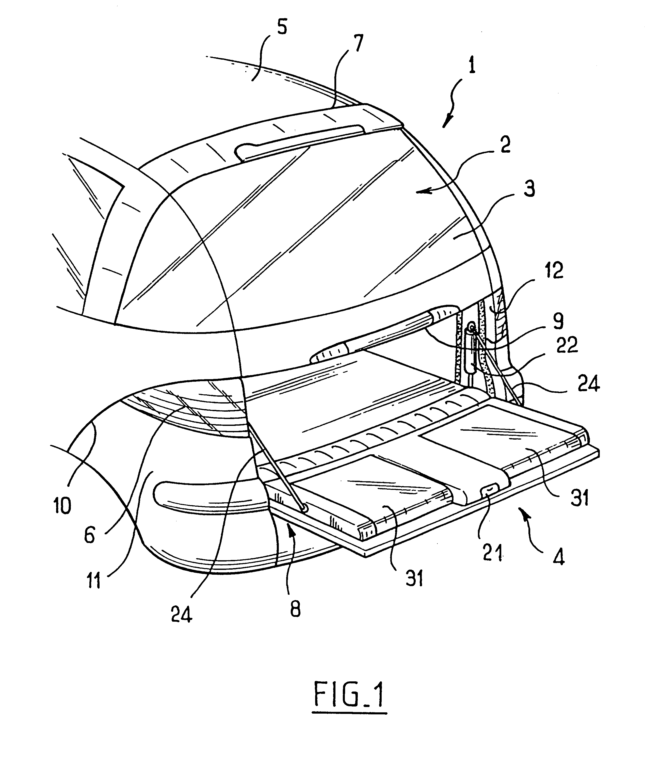 Motor vehicle tailgate mounted to pivot about a horizontal axis in the vicinity of its bottom edge