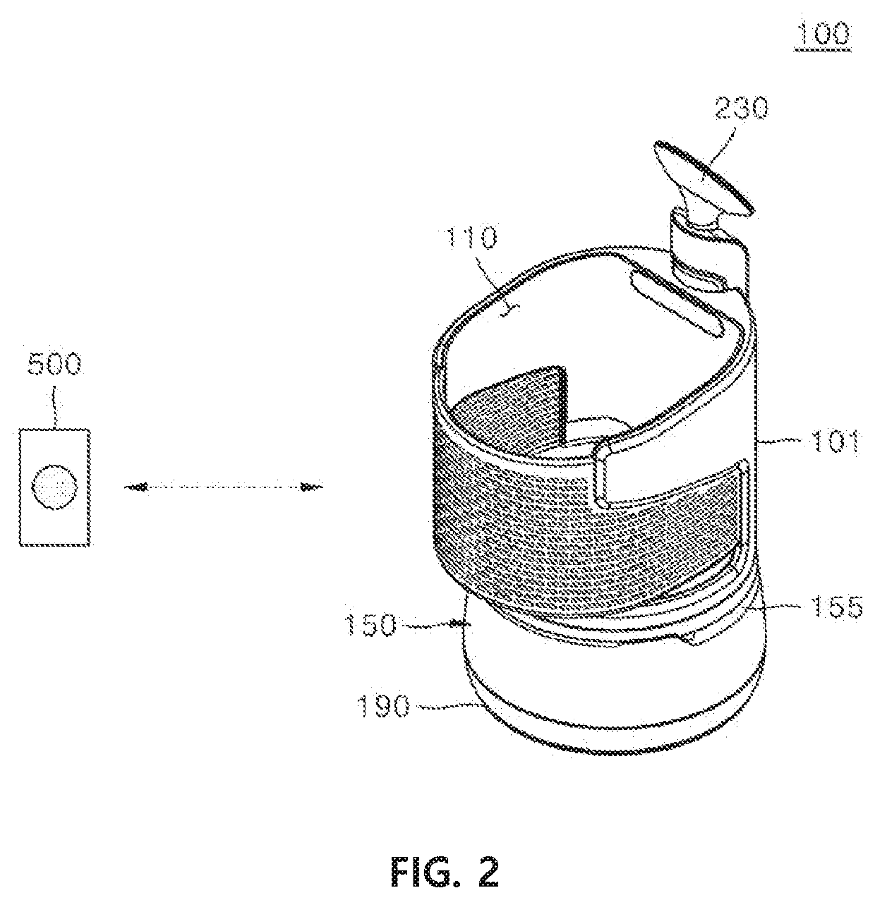 Method of tracking user position using crowd robot, tag device, and robot implementing thereof