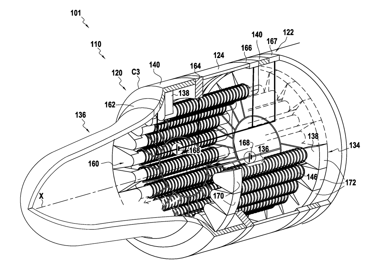 Hall-effect thruster usable at high altitude