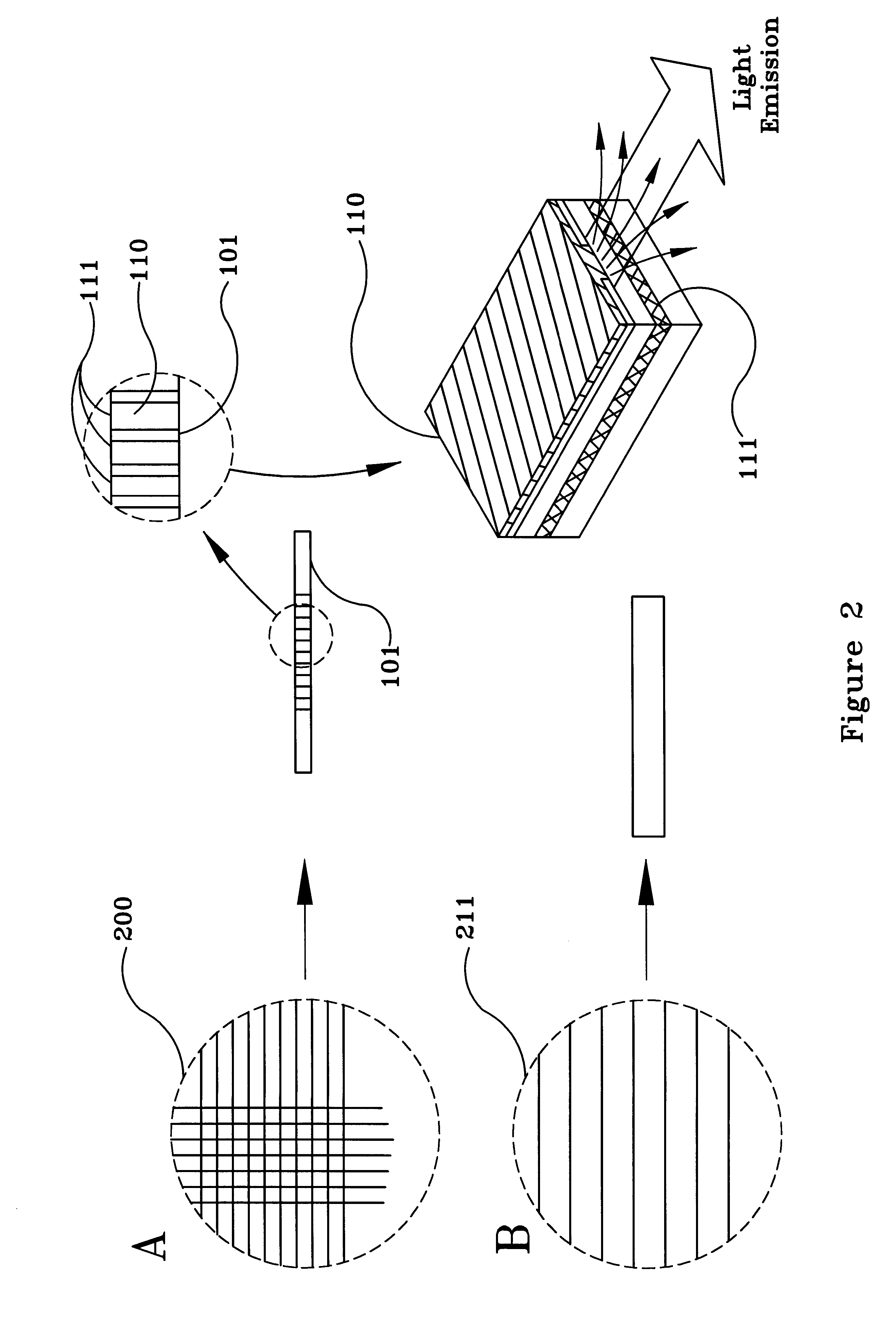 Electro-optical device with integral optical element