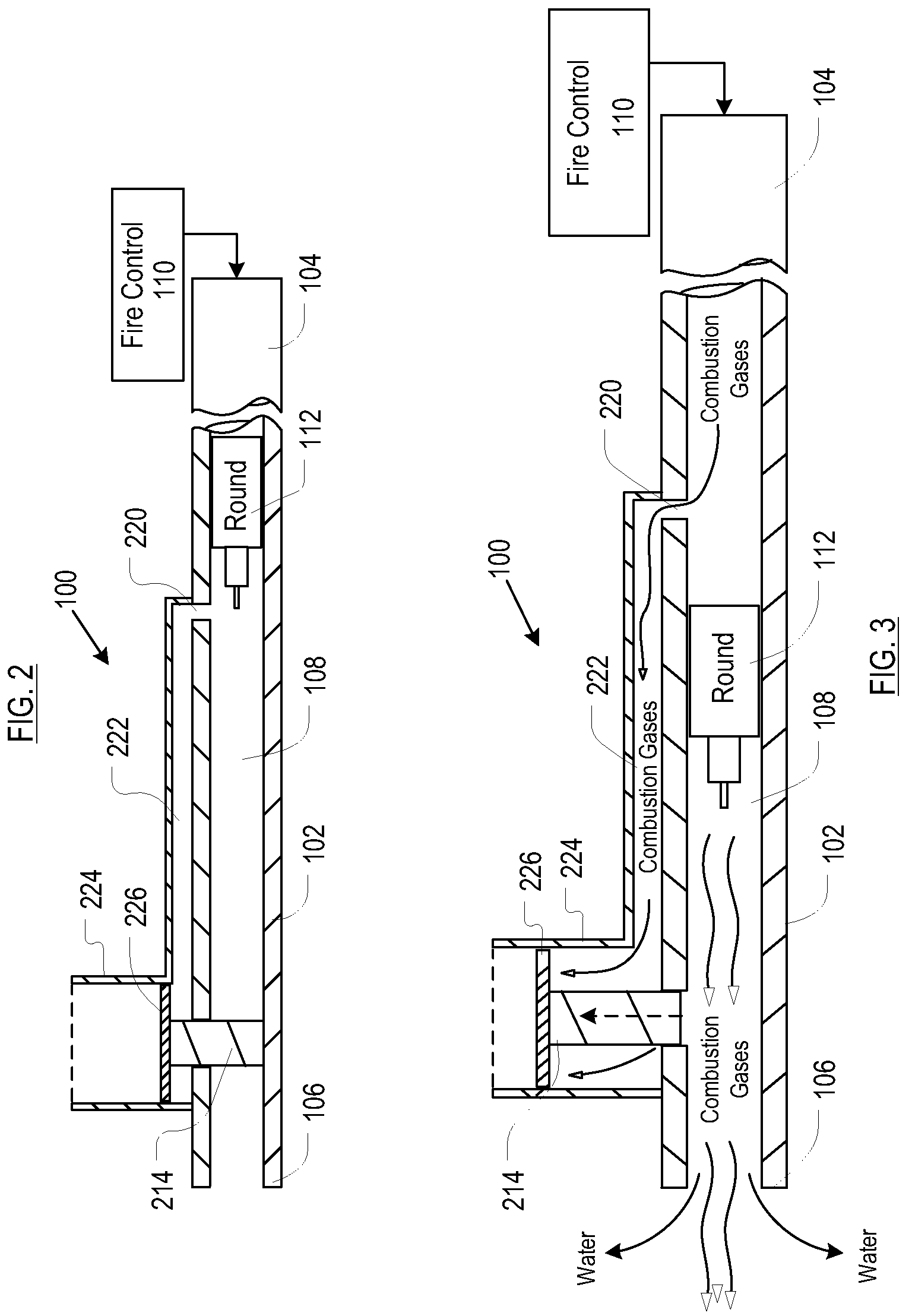 Underwater gun comprising a valve-type barrel-seal