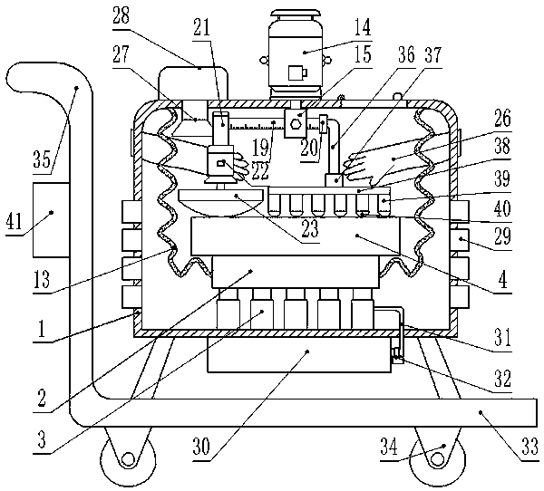 Seal type grinding device for metal powder machining