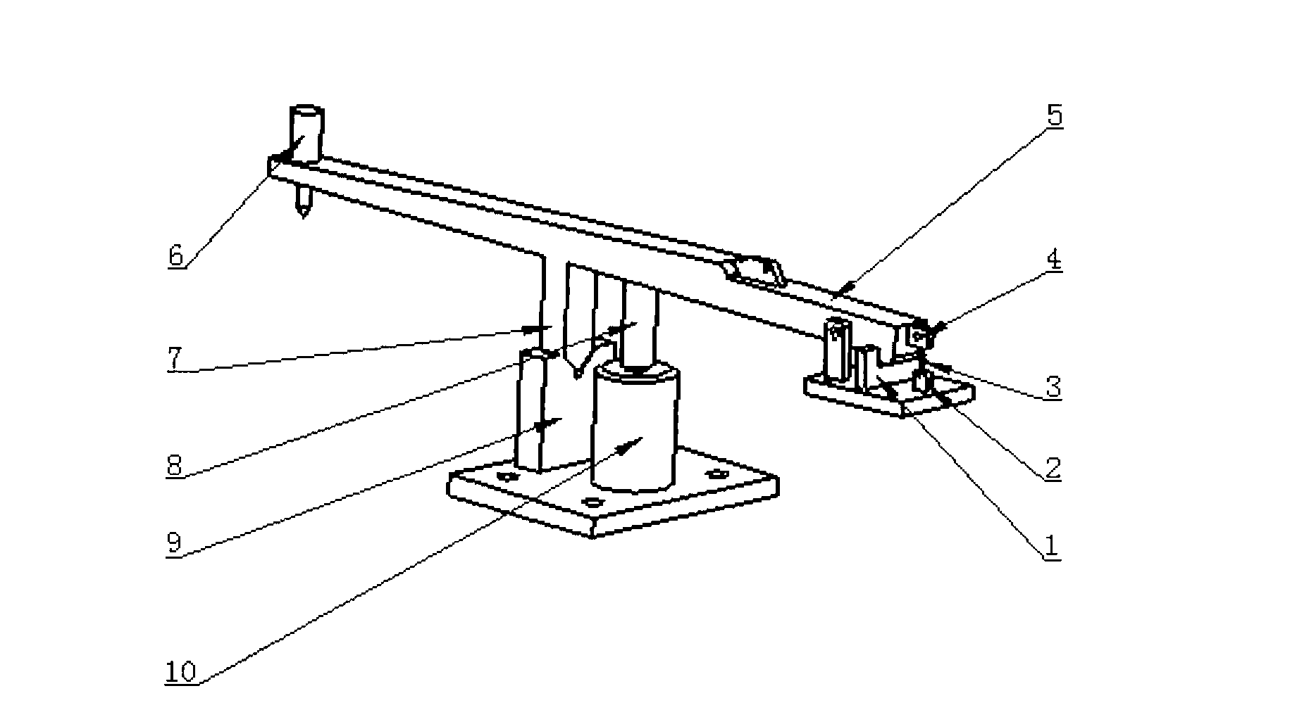 Chip material taking mechanism