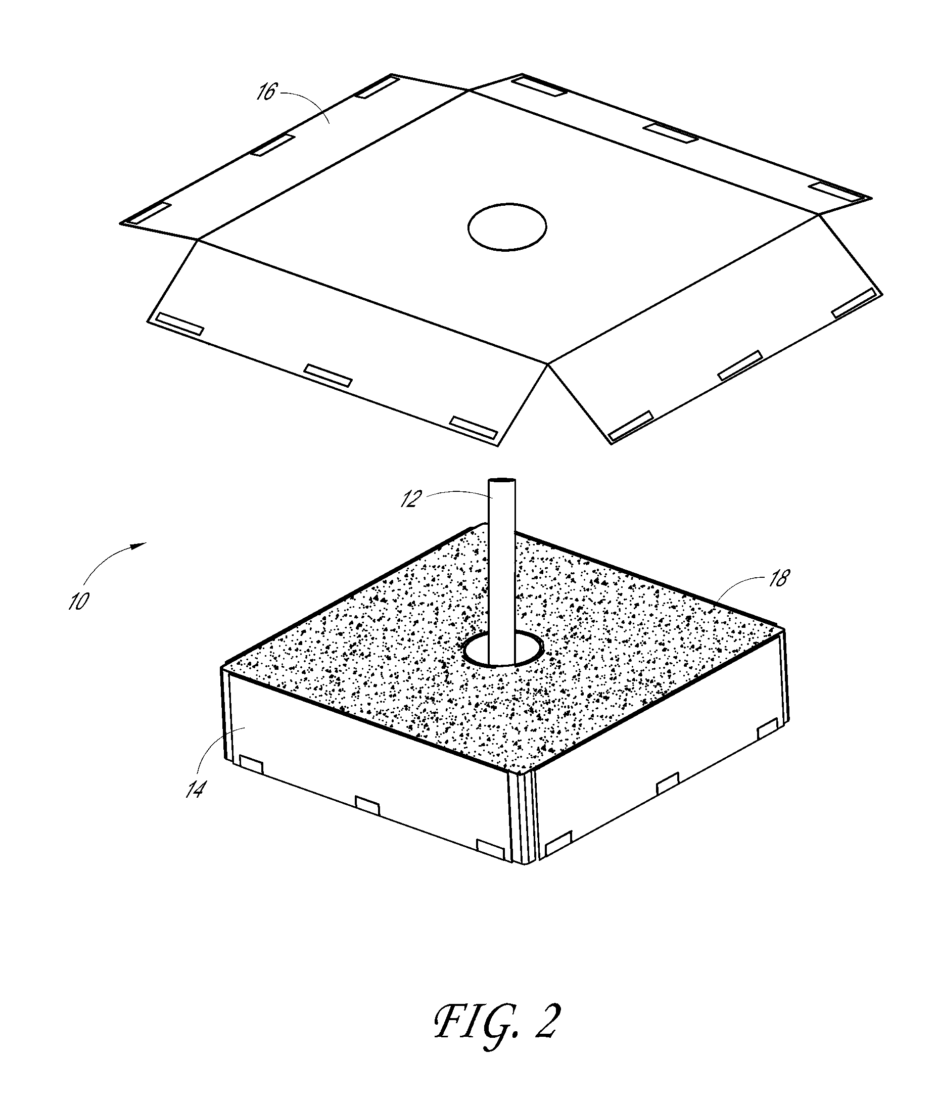 Shape retaining foldable umbrella base