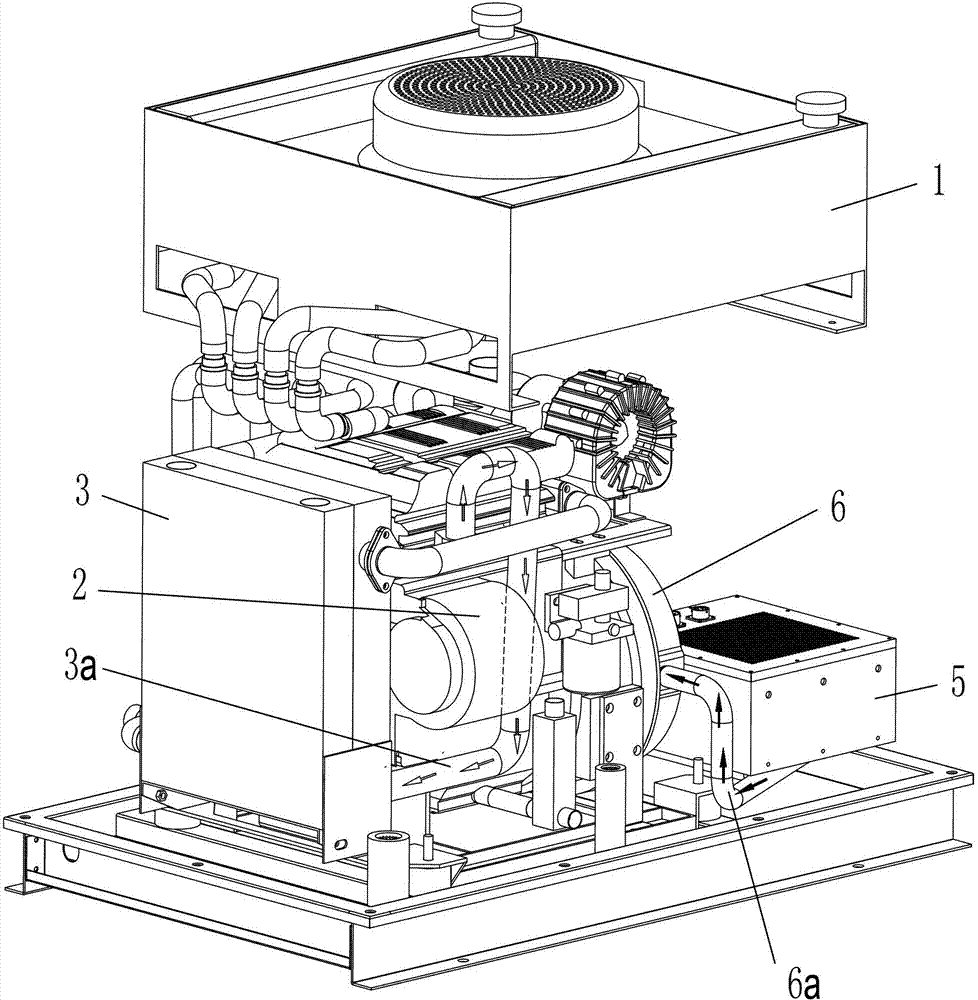 Two-way water circulating system of silent type generator set