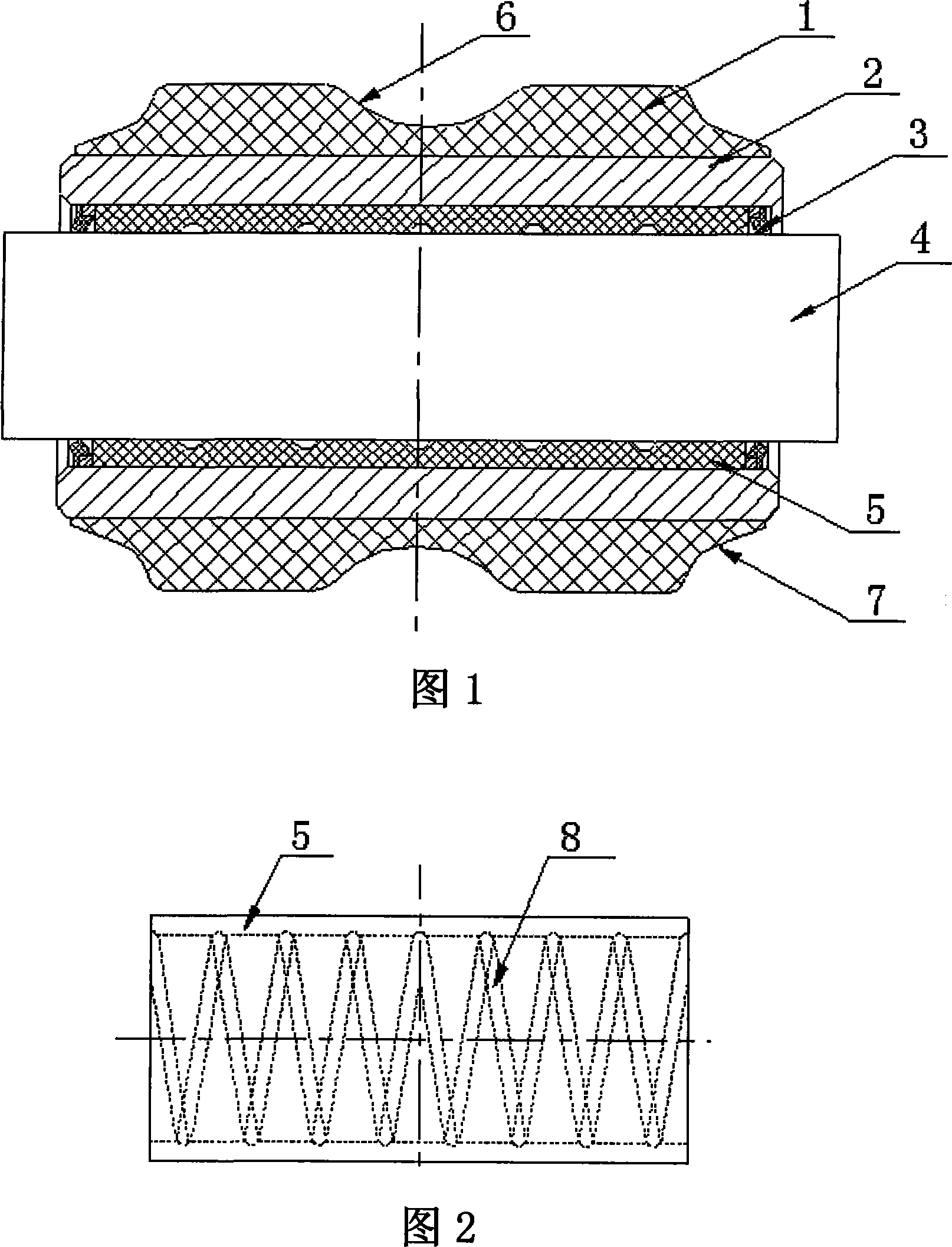 Rubber-plastic composite bush