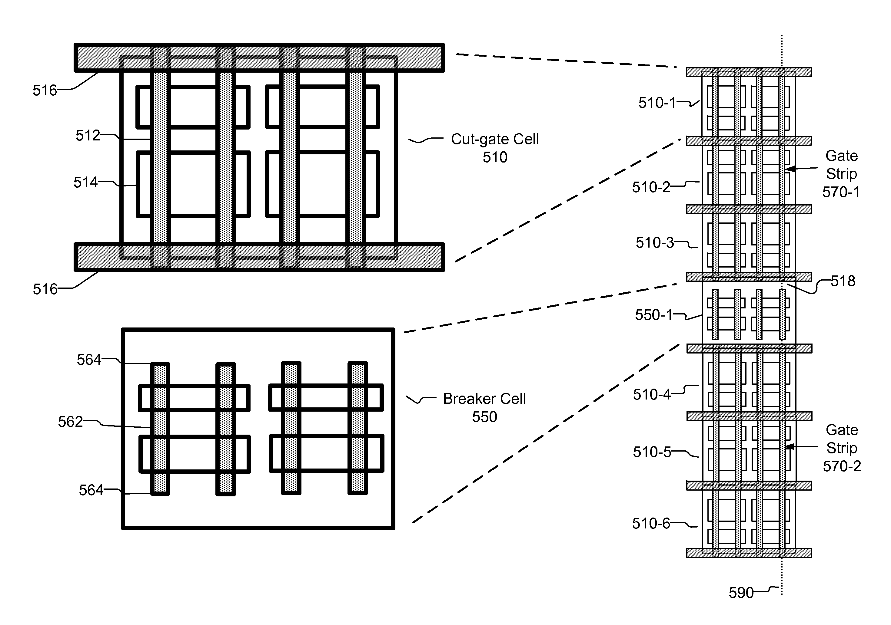 Cell Architecture for Increasing Transistor Size