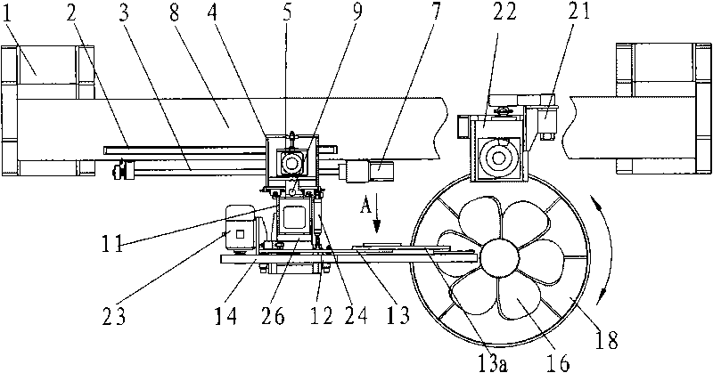 Gantry propeller integral blade abrasive belt grinding machine