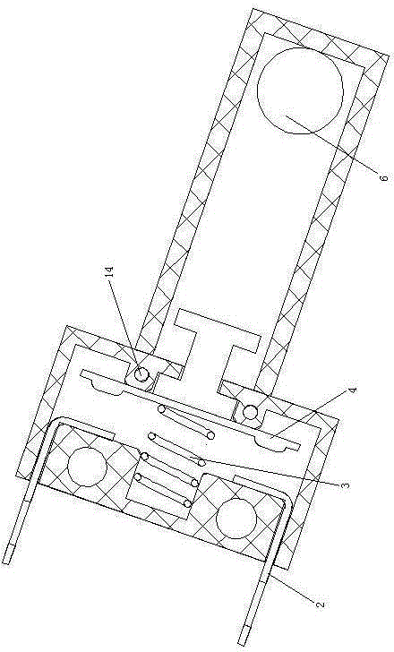 Fall automatic power-off switch with spring reset