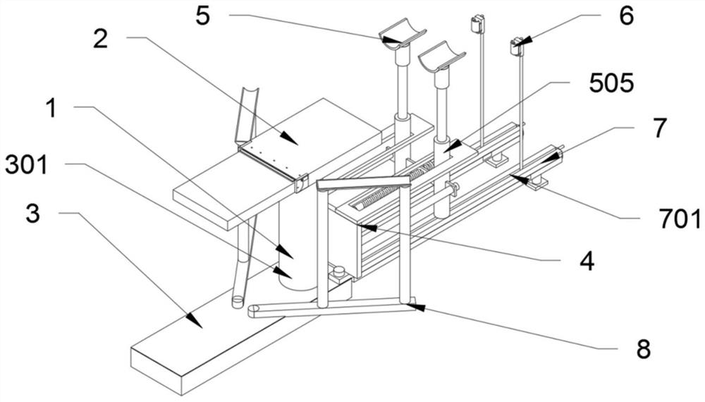 Adjustable orthopedic traction frame for medical orthopedics department