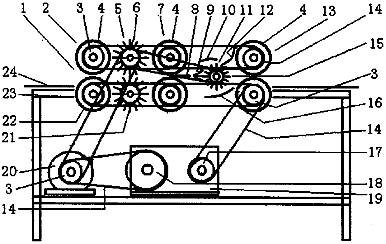 Full-automatic fish killing machine capable of automatically clearing scales and internal organs of fish