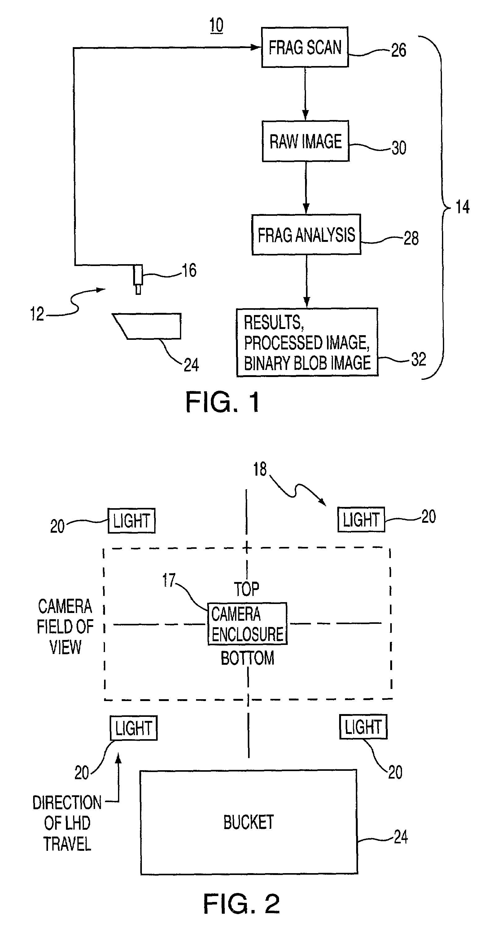 Rock fragmentation analysis system