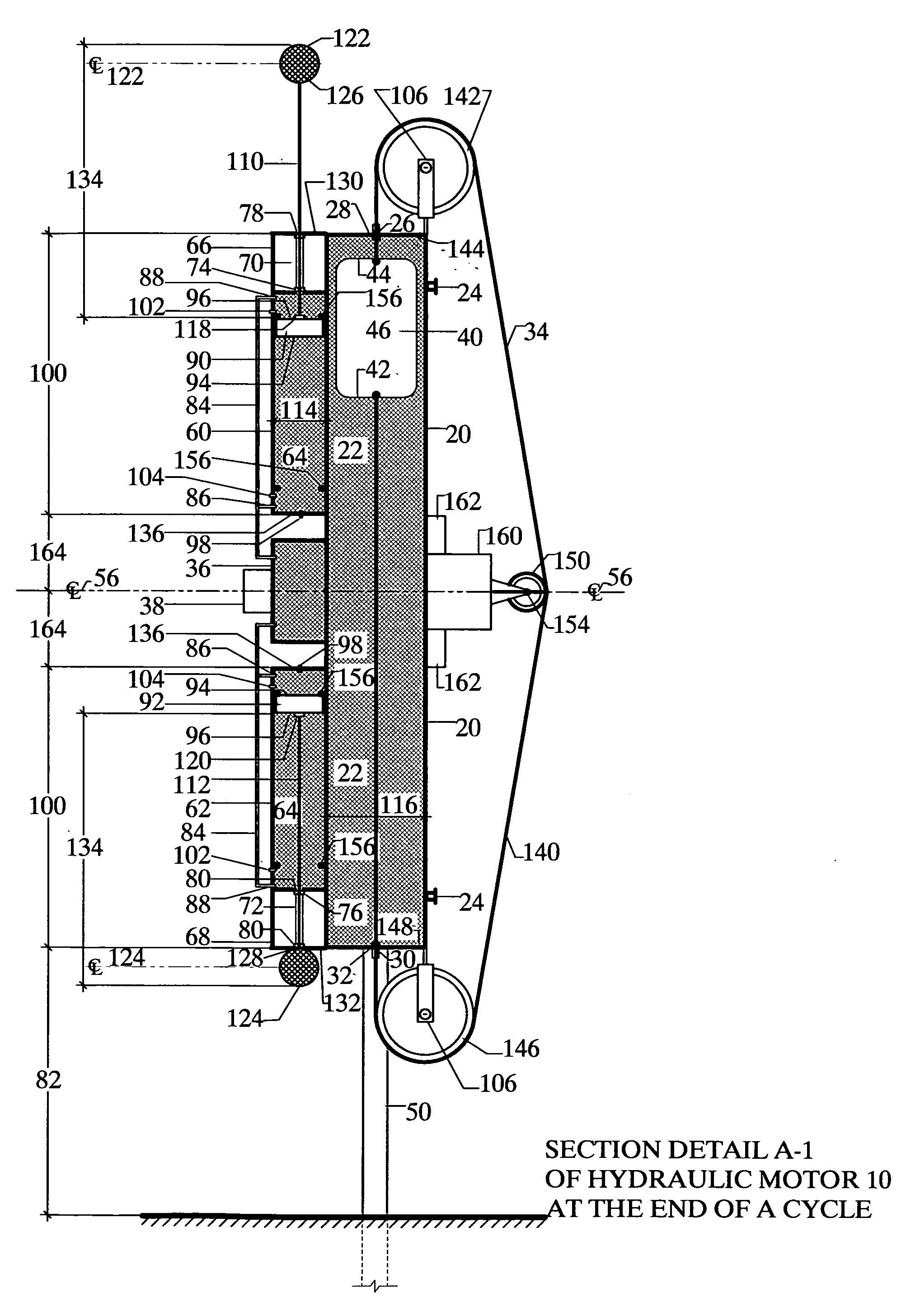 Hydraulic motor using buoyant and gravitational forces to generate kinetic energy