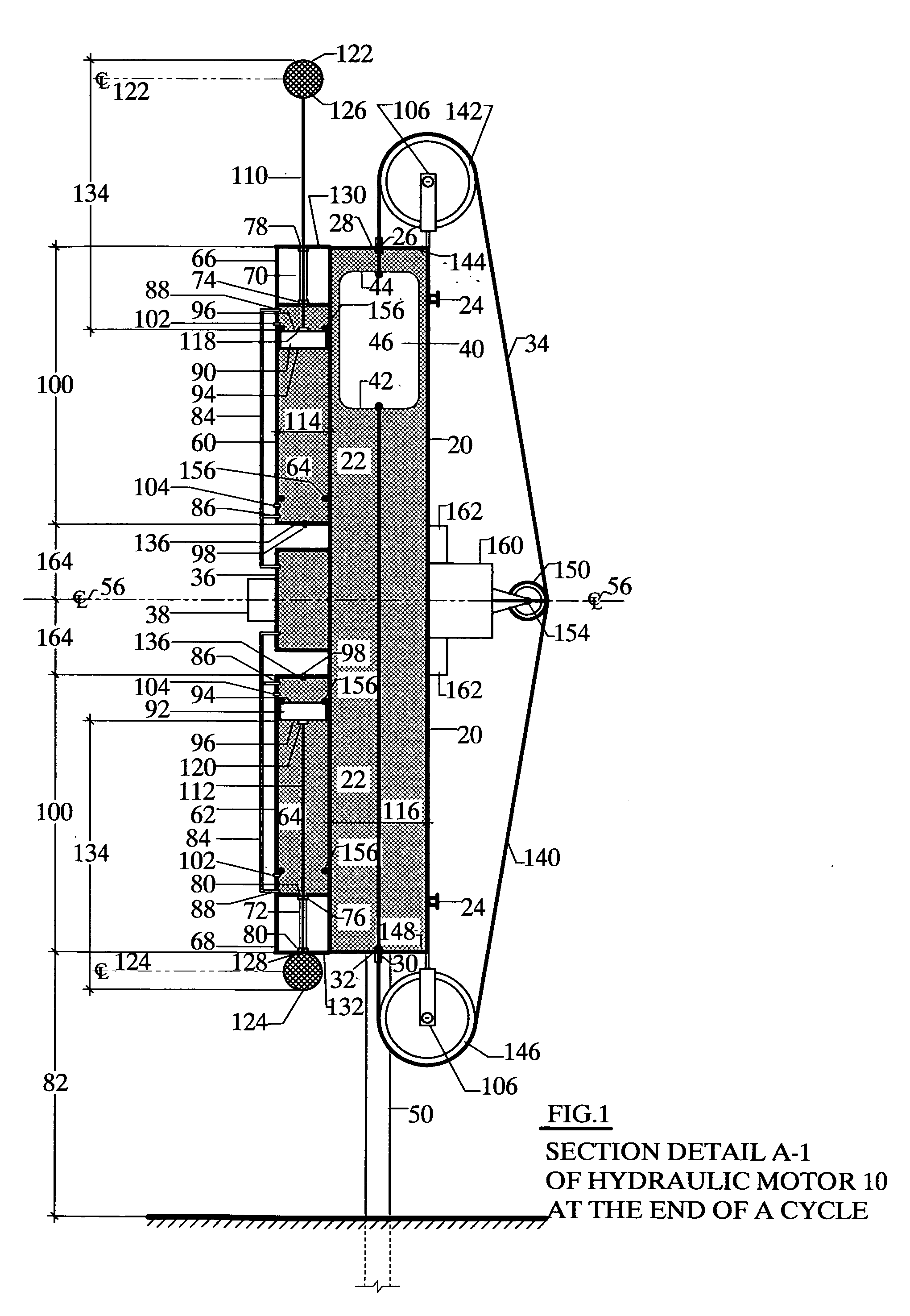 Hydraulic motor using buoyant and gravitational forces to generate kinetic energy