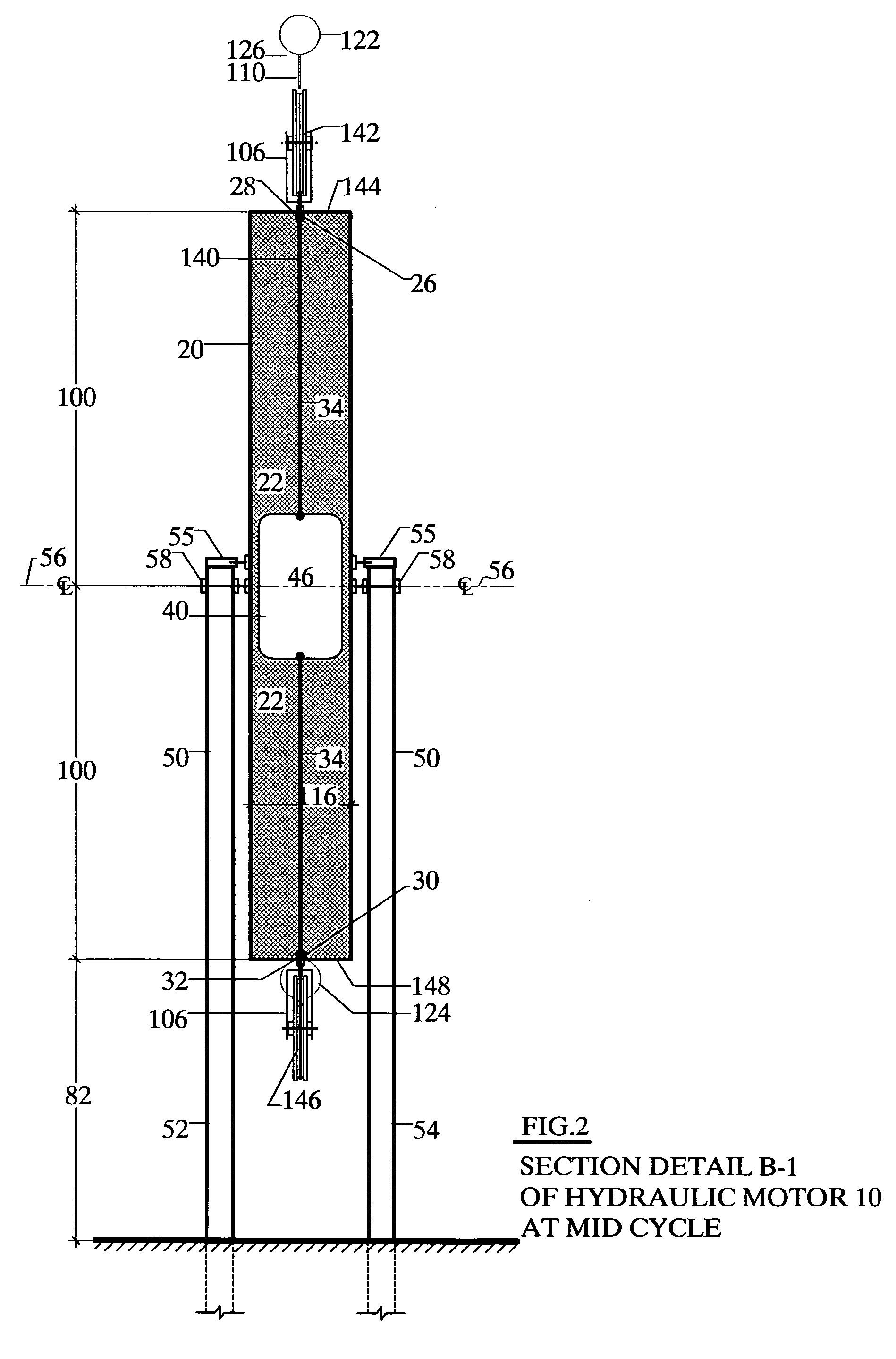 Hydraulic motor using buoyant and gravitational forces to generate kinetic energy