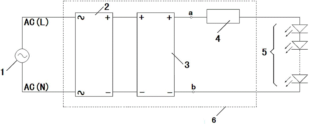 Light-emitting diode (LED) driving power supply and LED lighting lamp