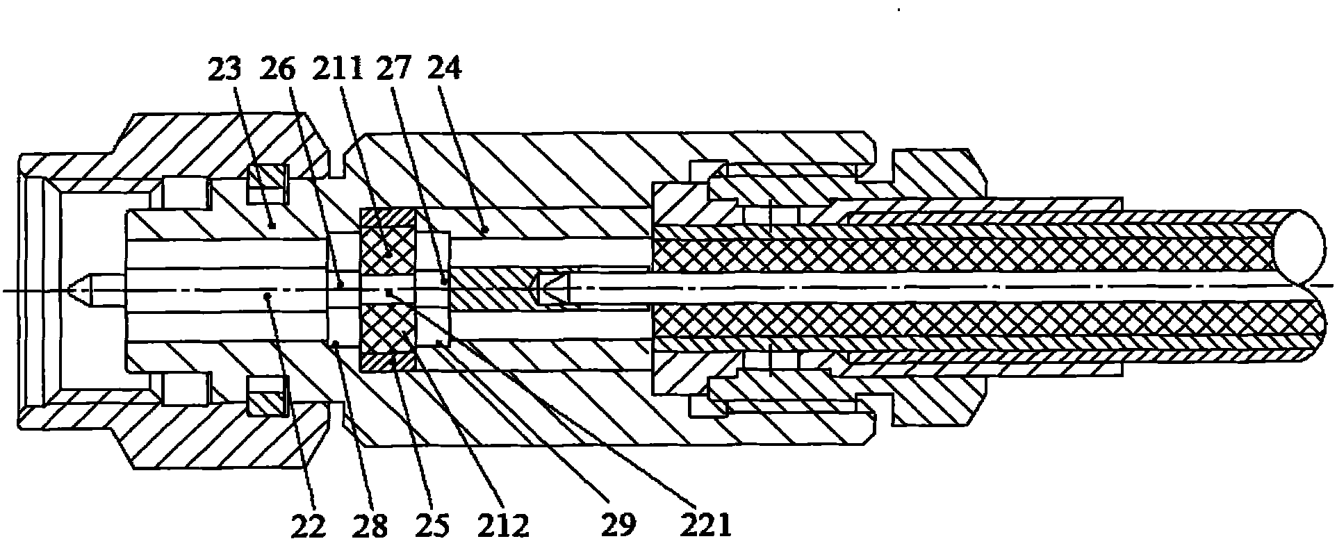 High-precision radio frequency coaxial connector