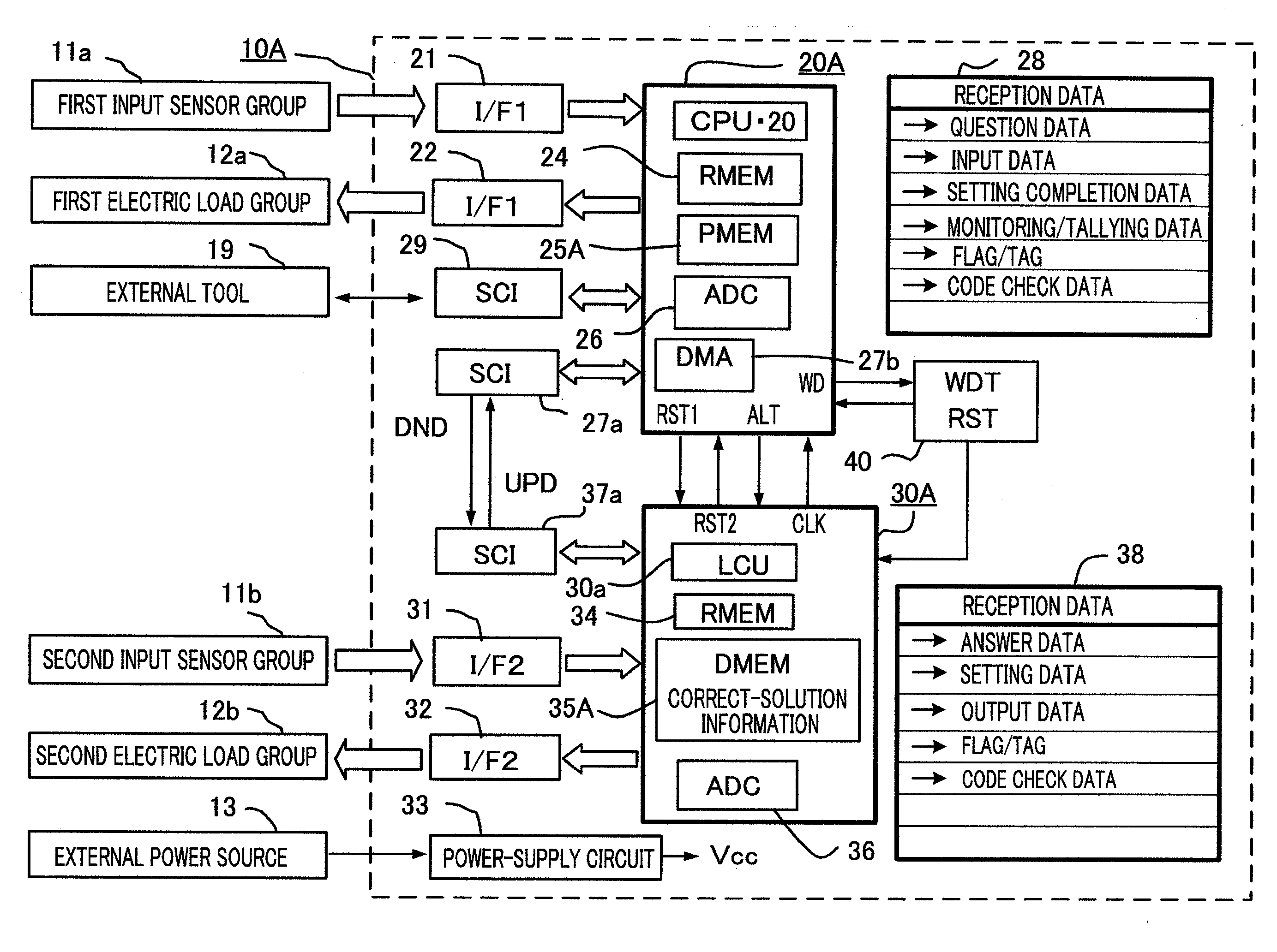 In-vehicle electronic control apparatus having monitoring control circuit