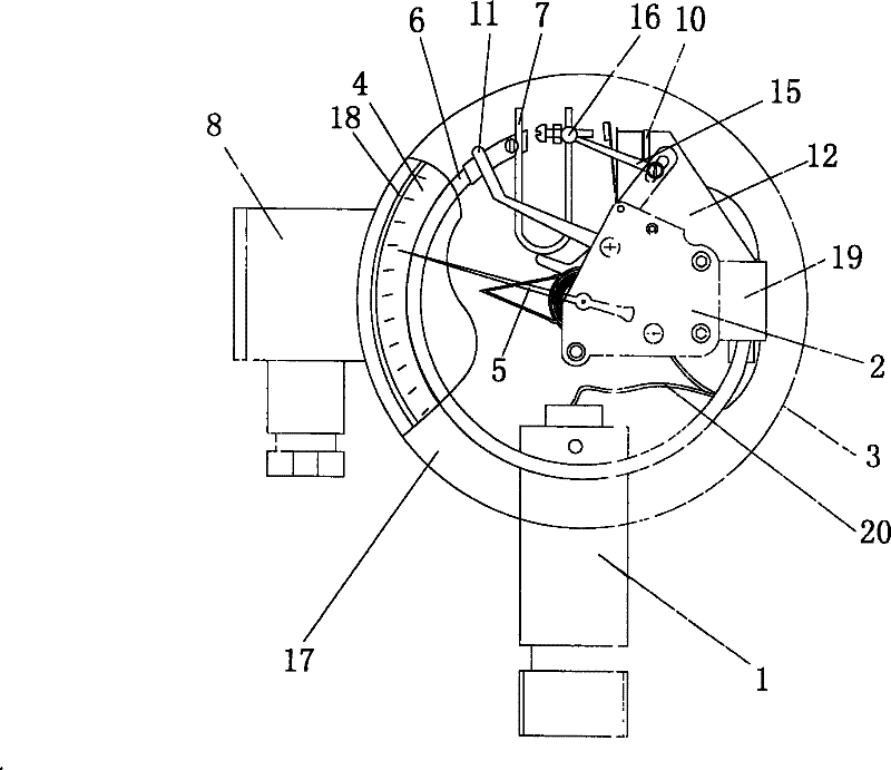 Vibration-resisting type pointer type SF6 gas density relay