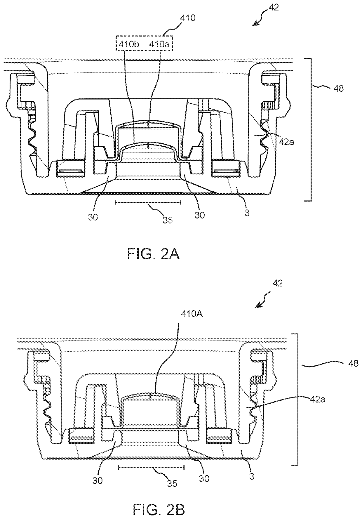 Cartridge and a base unit for use in an oral care appliance