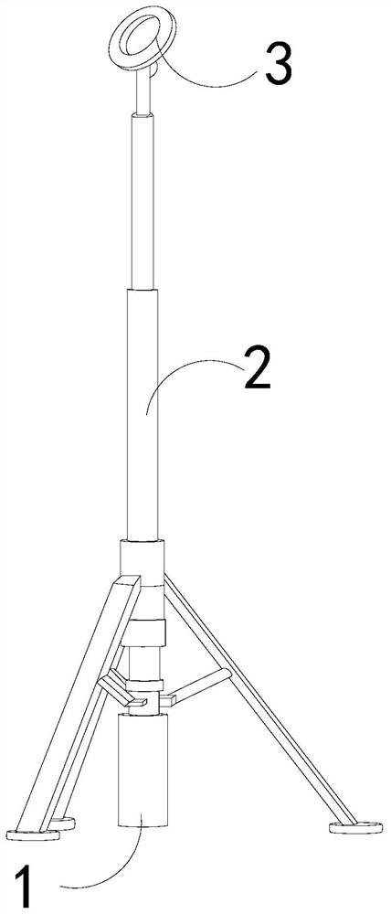 Outdoor support with high wind resistance and for 5G antenna installation