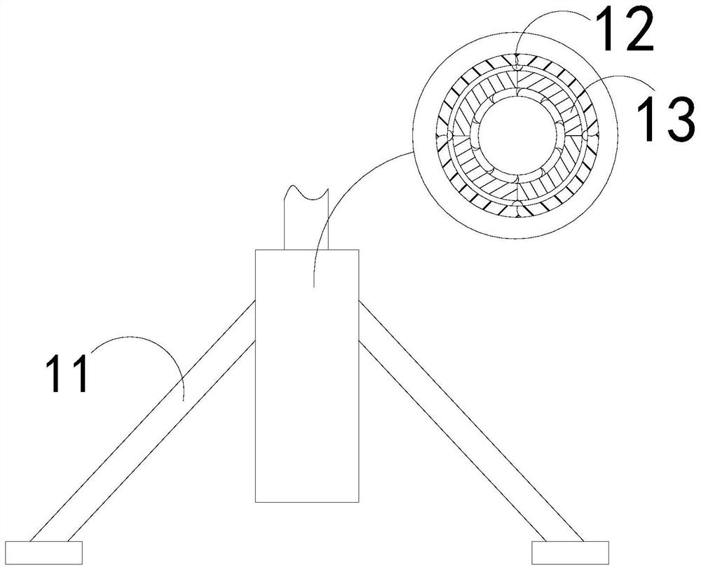 Outdoor support with high wind resistance and for 5G antenna installation