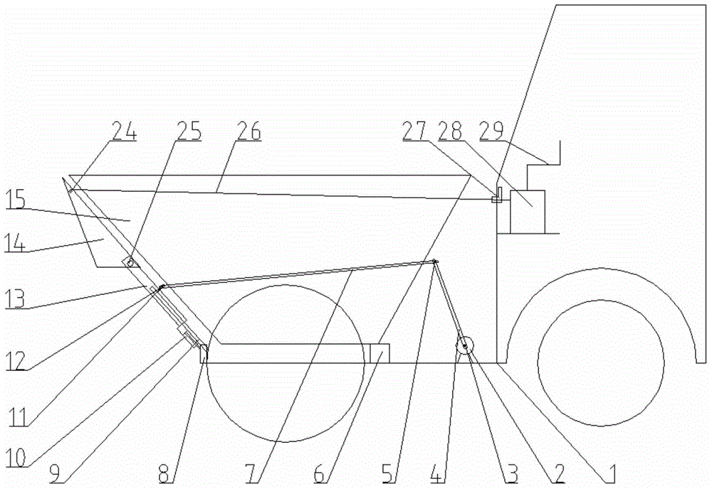 Tilting cart with small shovel capable of semi-automatically loading goods