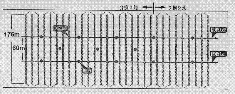 Built-up area exciting and receiving method of earthquake data in low-signal-to-noise-ratio region