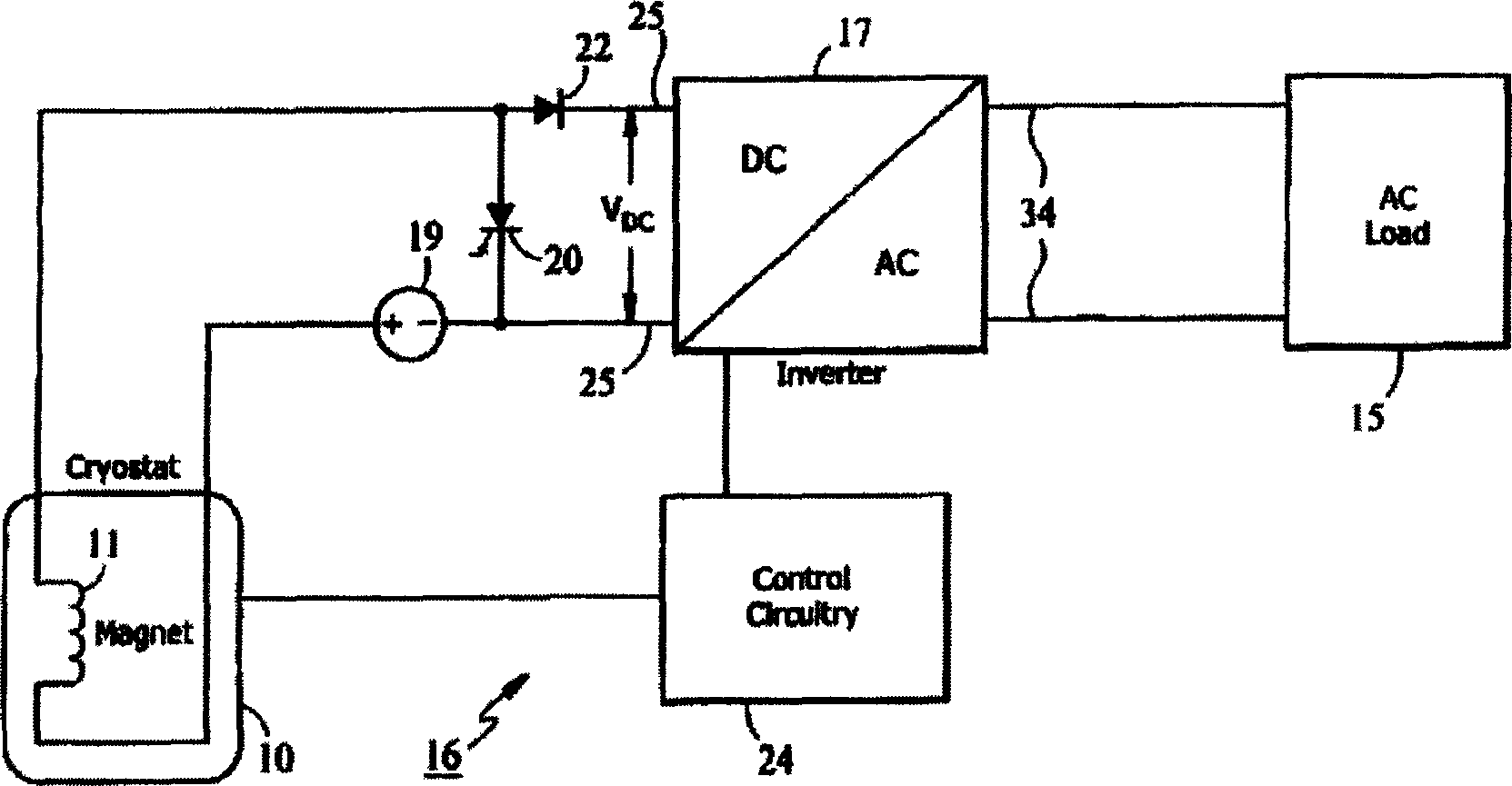 A current regulator for charging and discharging of superconducting magnet