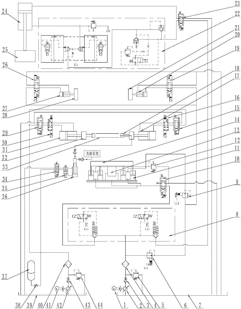 Internal high-pressure forming machine with variable mold clamping force and internal high-pressure forming processing method