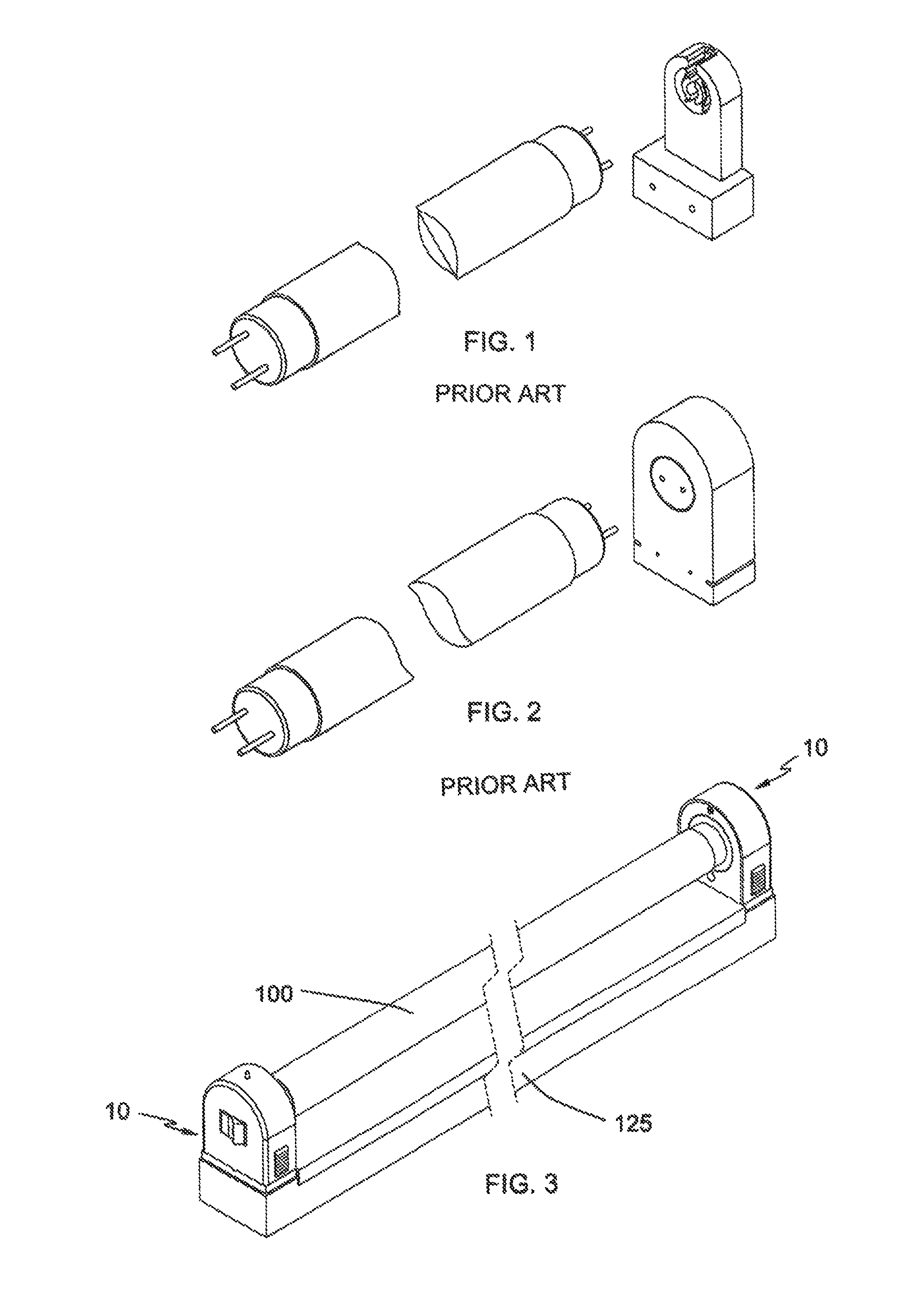 Fluorescent lamp holder assembly