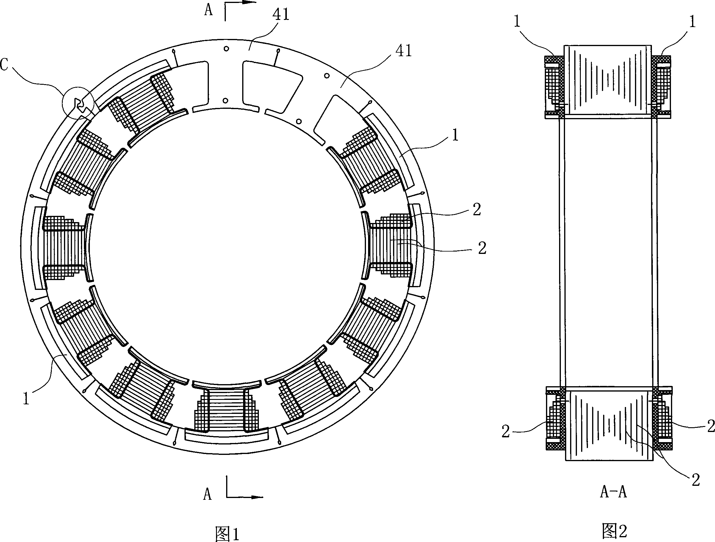 Inline type electric machine iron core and manufacturing method thereof