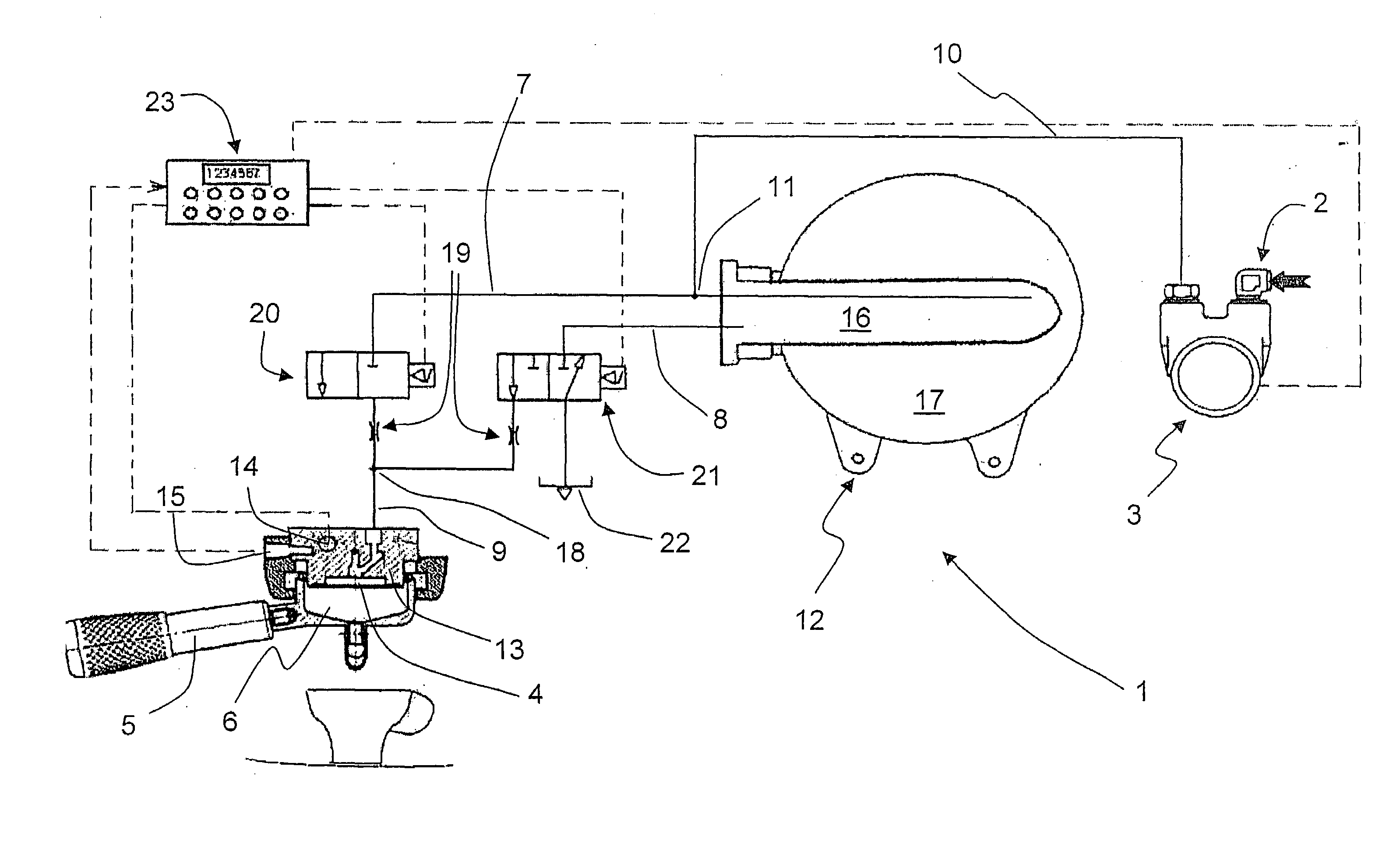 Coffee machine having a dispenser with independent heating