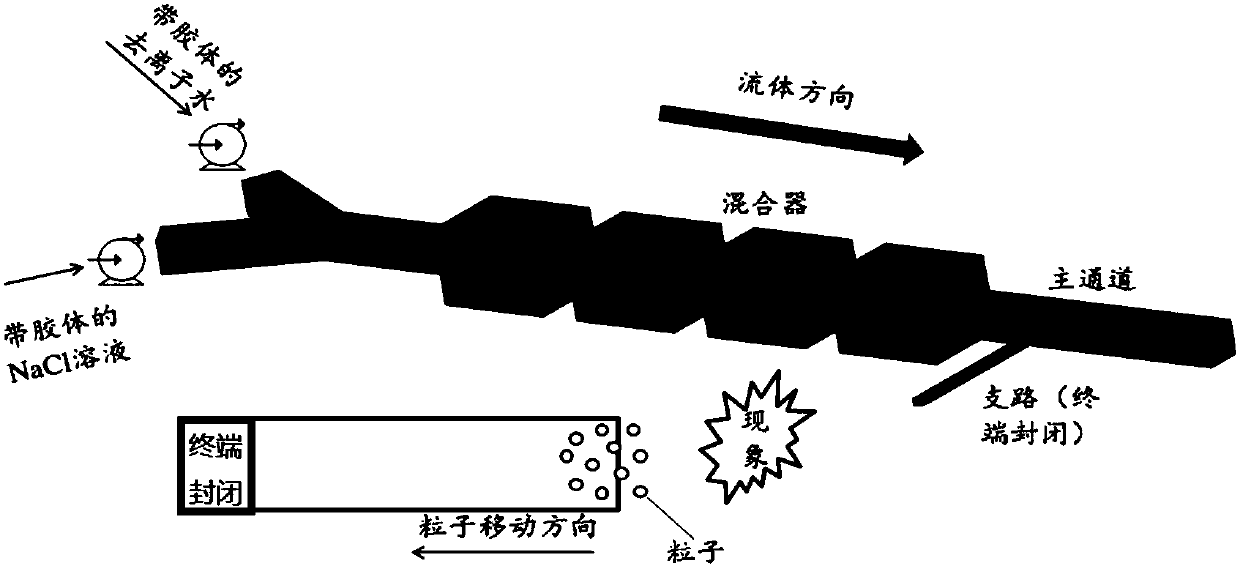 Driving device for particle movement in terminal closed microchannel and cascade control method