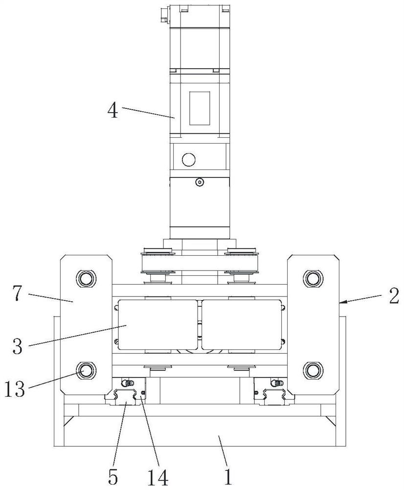 Transverse moving device for unmanned aerial vehicle three-dimensional storing and taking equipment