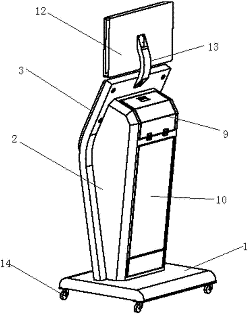 Intelligent hotel reception desk and application method thereof