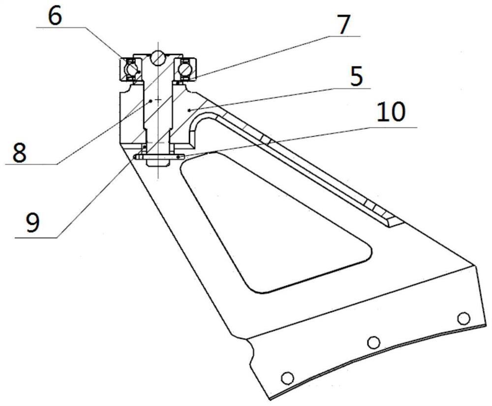 Pulley support machining clamp and machining method