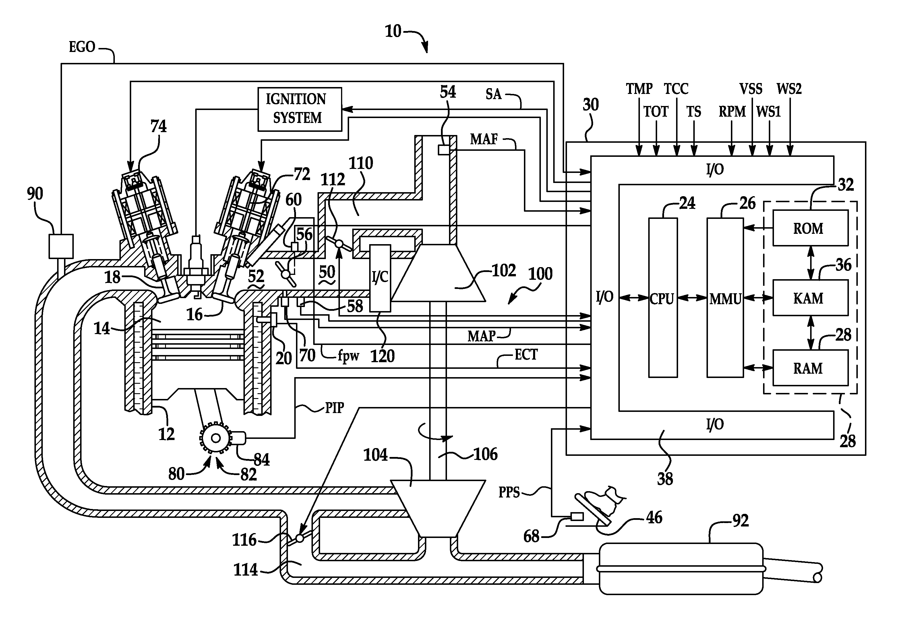 Turbocharged engine with naturally aspirated operating mode