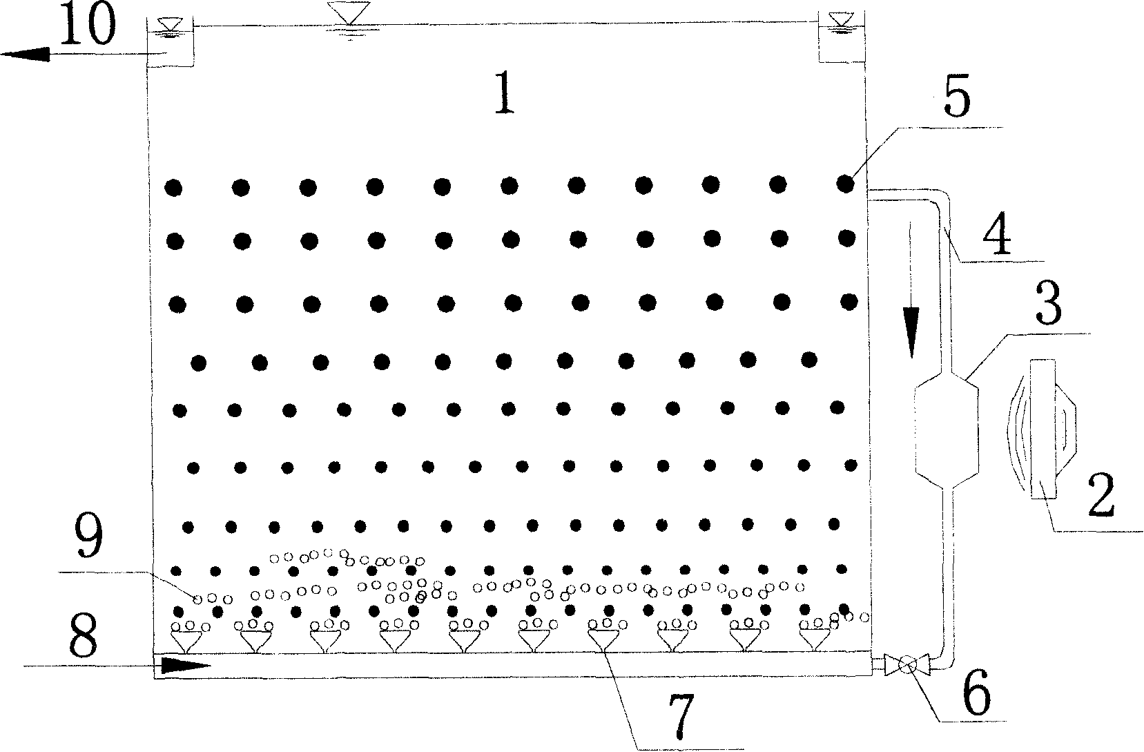 Handling method for refractory waste water