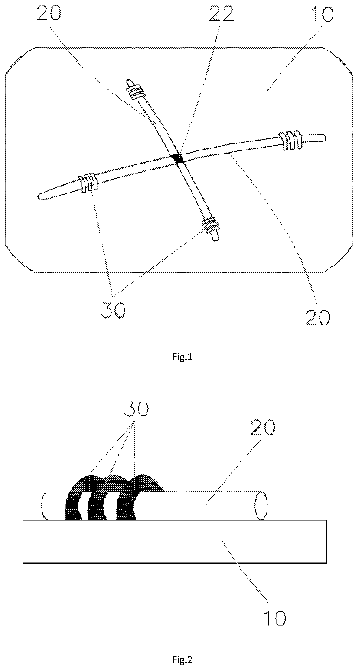 Flexible stress sensing device of full-textile materials