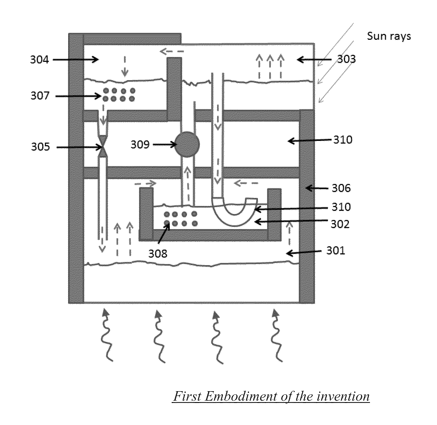 Solar cooling system integrated in building envelope